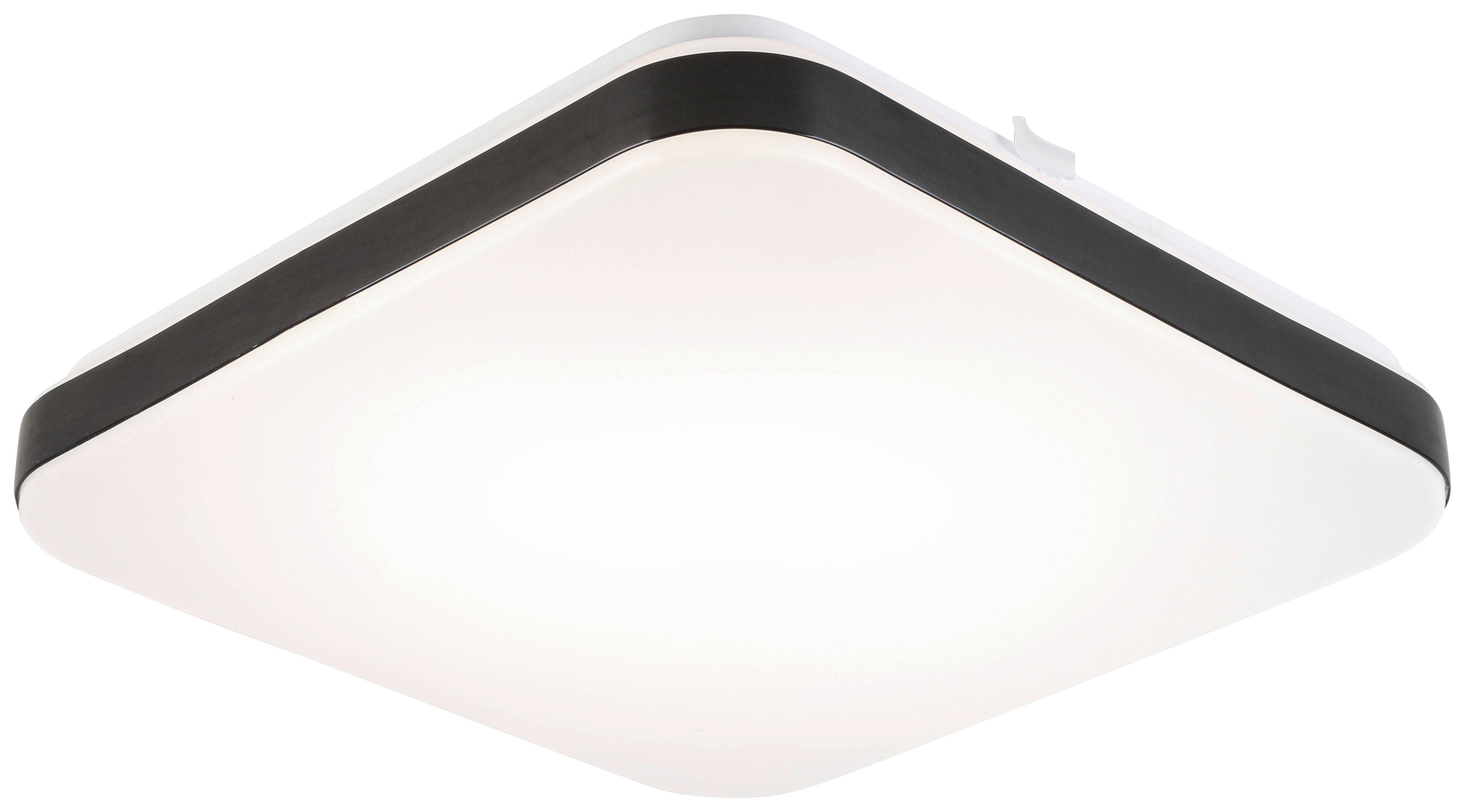 Led-deckenleuchte Isa - Schwarz/Weiß, MODERN, Kunststoff/Metall (27/27/5cm) - Luca Bessoni