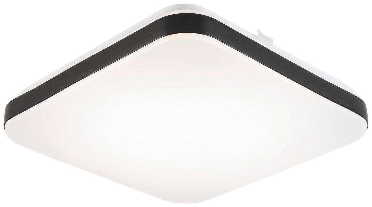 LED-Deckenleuchte Isa - Schwarz/Weiß, MODERN, Kunststoff/Metall (27/27/5cm) - Luca Bessoni