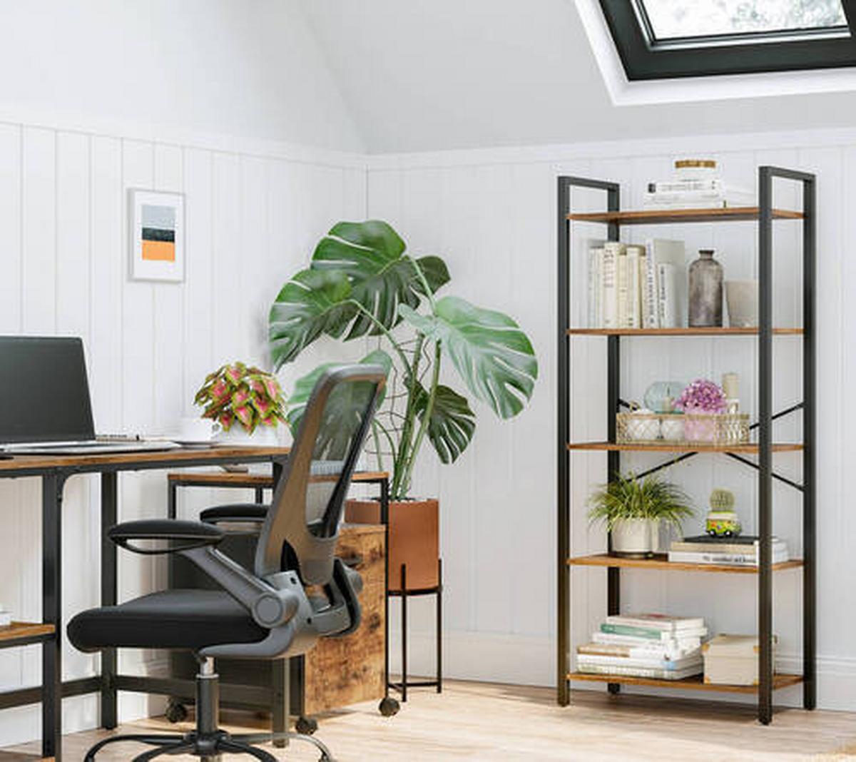 Bücherwand Iron B: 66 cm Braun/Schwarz - Schwarz/Braun, Basics, Holzwerkstoff/Metall (66/153/30cm) - Boxxx