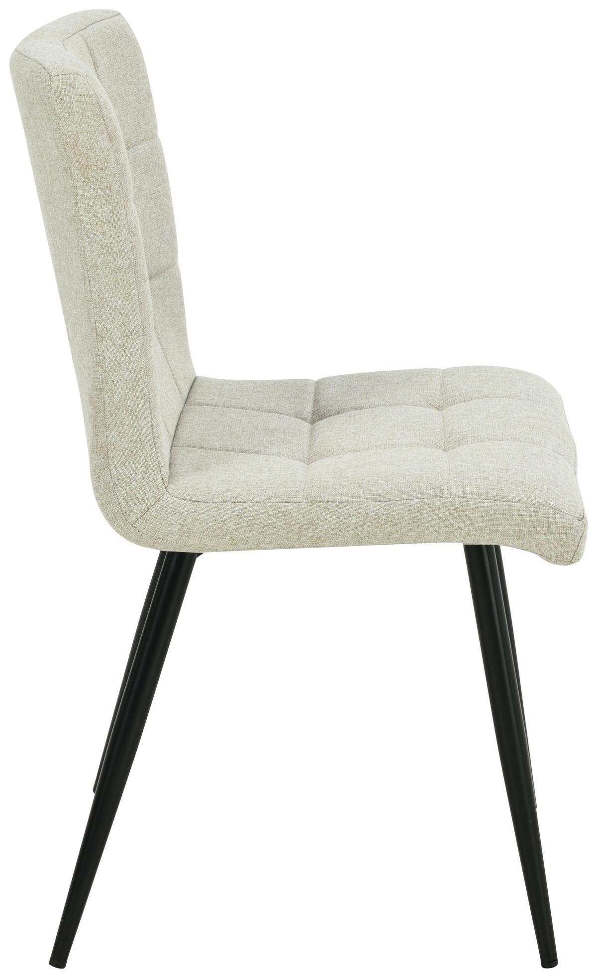 Polsterstuhl Matteo Taupe Leinenoptik - Taupe/Schwarz, MODERN, Holz/Textil (43/83/55cm) - Ondega