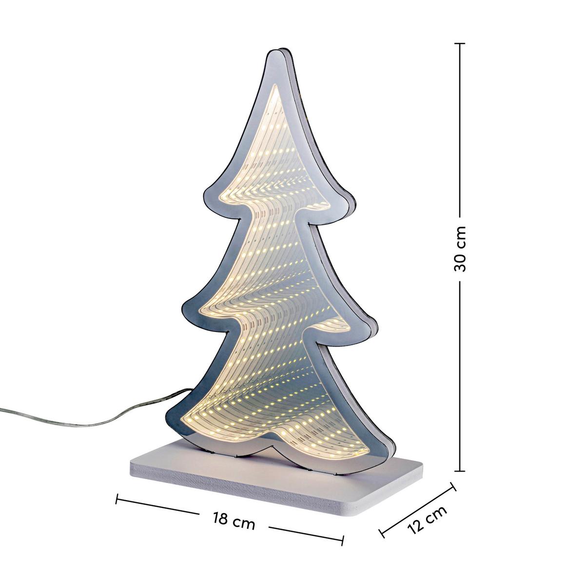 Led-dekoleuchte Tree - Chromfarben/Weiß, Basics, Kunststoff (18/12/30cm) - James Wood