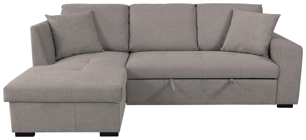 Ecksofa Lukas Graubraun S: 158x239 Cm - Graubraun, Trend, Textil (158/239cm)