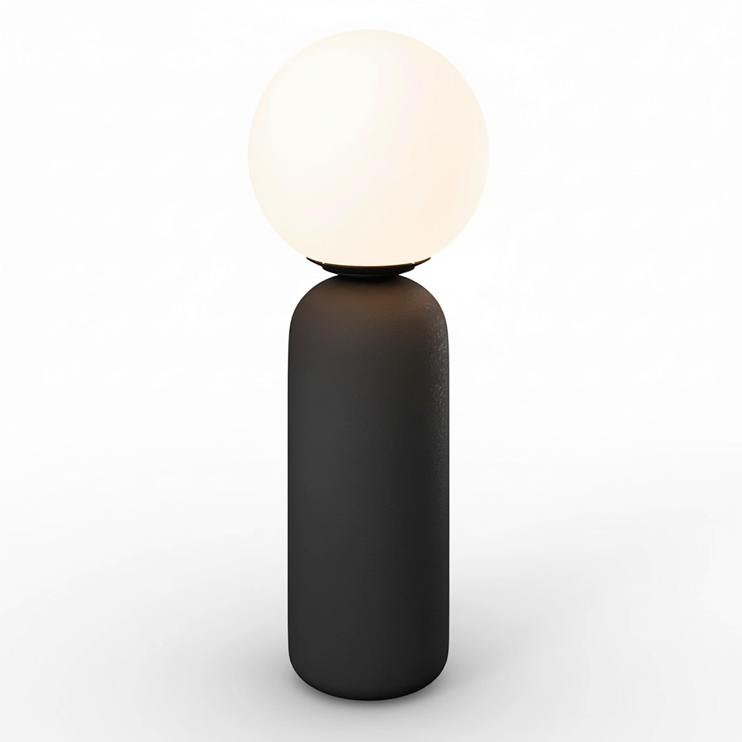 STOLNÁ LAMPA AMORA - čierna/biela, Modern, kov/keramika (20/52,5cm) - Bessagi Home