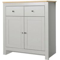 SIDEBOARD Emerald Grau B: 79 cm - Eichefarben/Grau, Design, Holzwerkstoff (79/81/35cm) - MID.YOU