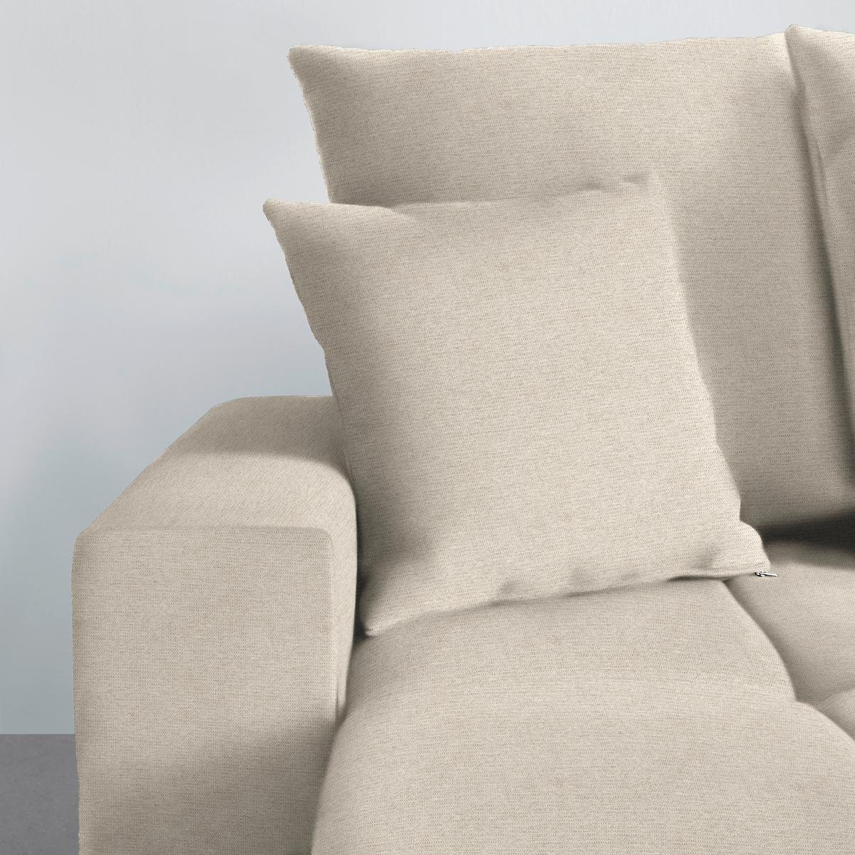 Rohová sedačka ALATRI, oboustranná,béžová,s polštáři - černá/zelená, Moderní, textil/plast (289/90/176cm) - Based
