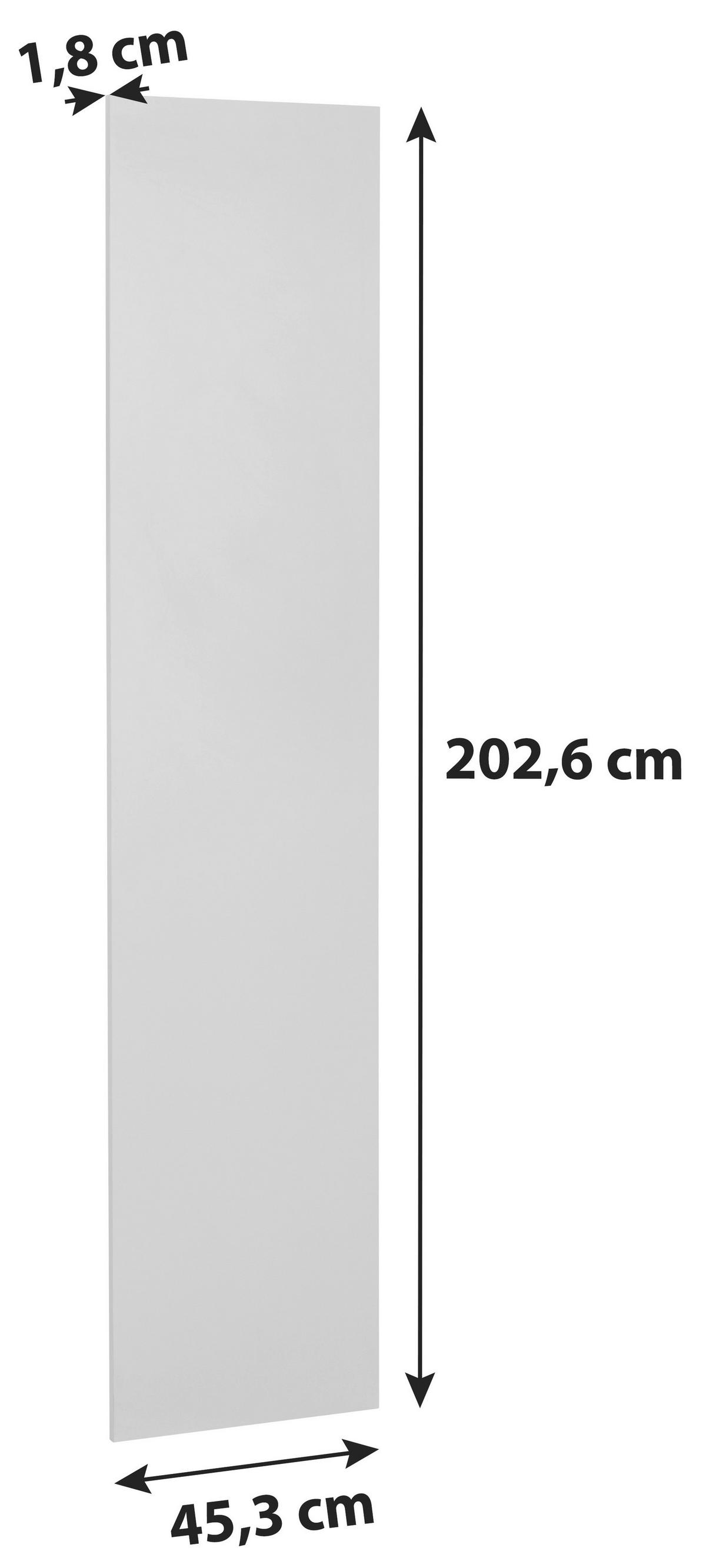 DVEŘE UNIT - světle šedá, Moderní, kompozitní dřevo (45,3/202,6/1,8cm) - Ondega