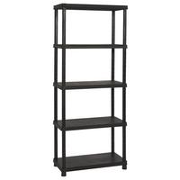Plastový regál KUNSTOFF PLUS 80CM - antracitová, Konvenční, plast (80/187/40cm) - Keter