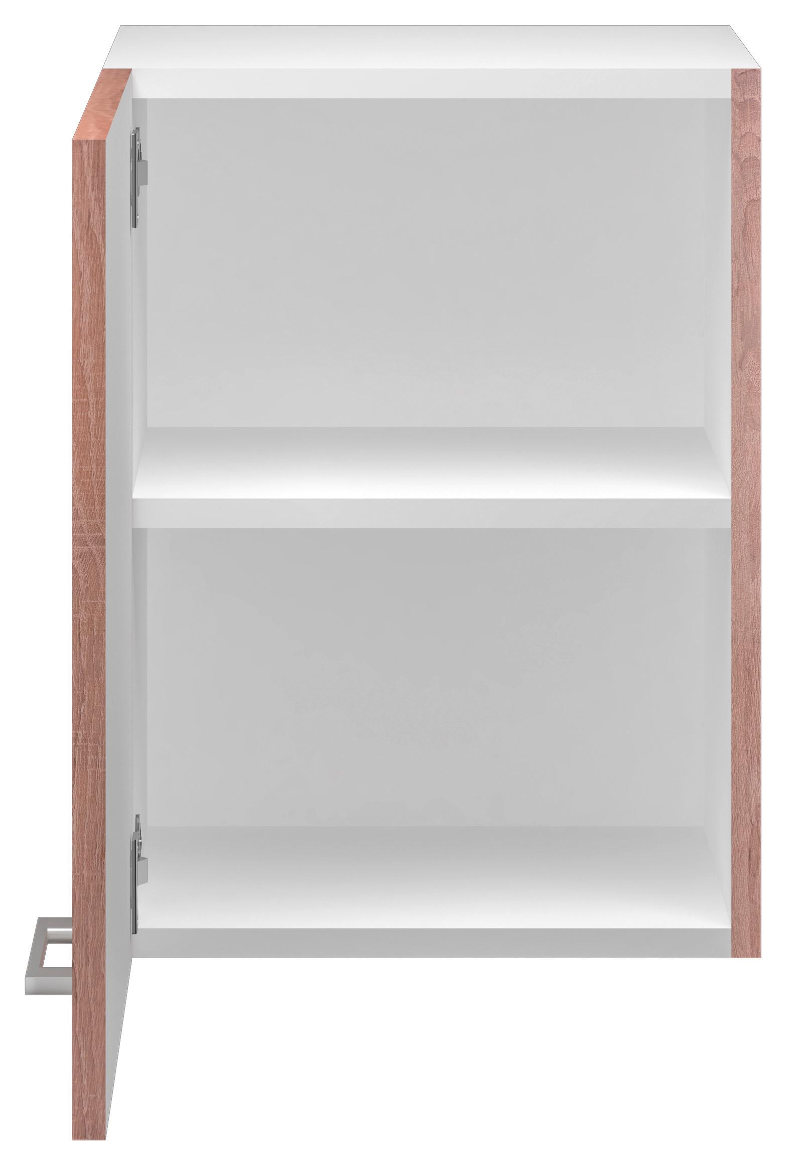 Küchenoberschrank Samoa B: 40 cm Eiche Dekor 1 Drehtür - Weiß/Sonoma Eiche, KONVENTIONELL, Holzwerkstoff (40/54,8/32cm)