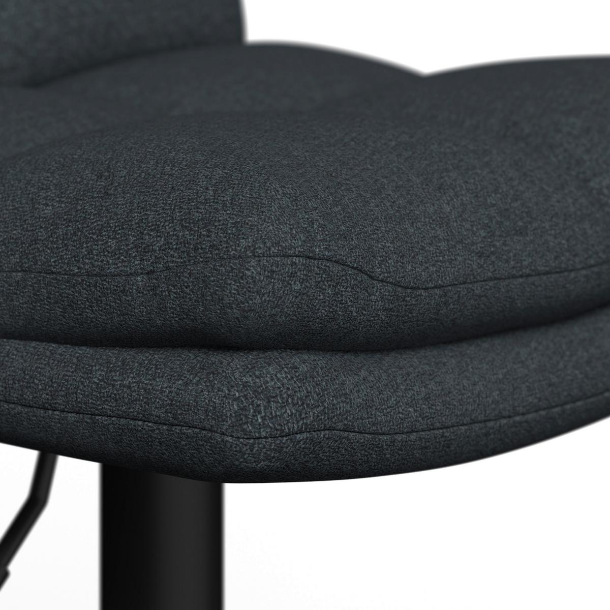 Barová stolička Caja, čierna - čierna, Modern, kov/drevo (47/87-107/49cm) - Bessagi Home
