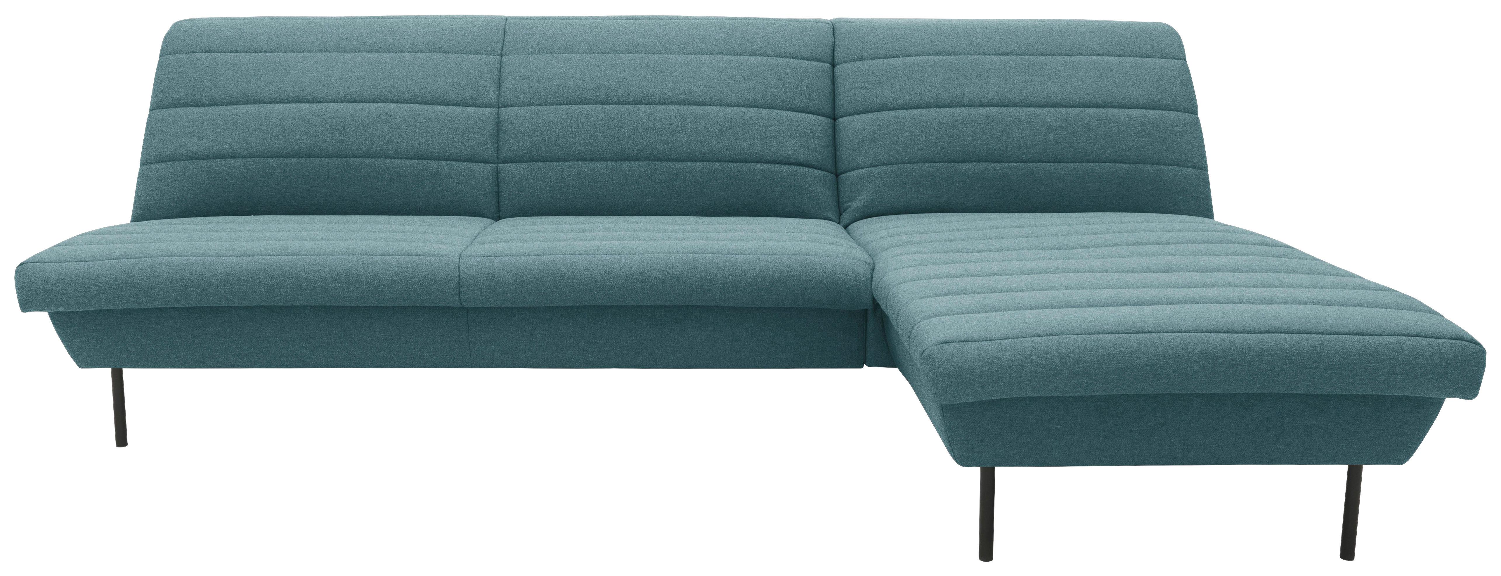 Ecksofa Looks Ix Petrol - Petrol/Schwarz, Design, Textil (274/168cm) - LOOKS by W.Joop