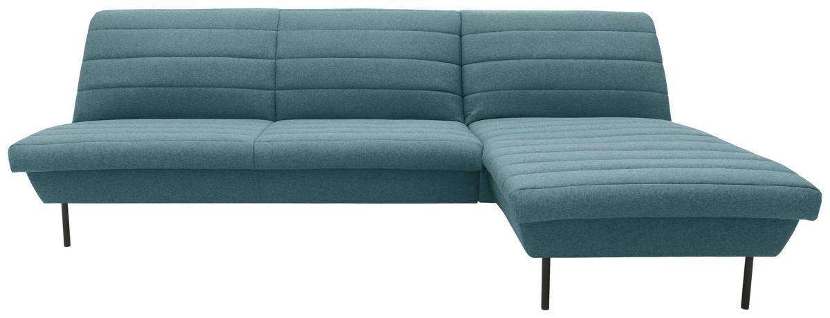 Ecksofa Looks Ix Petrol - Petrol/Schwarz, Design, Textil (274/168cm) - LOOKS by W.Joop