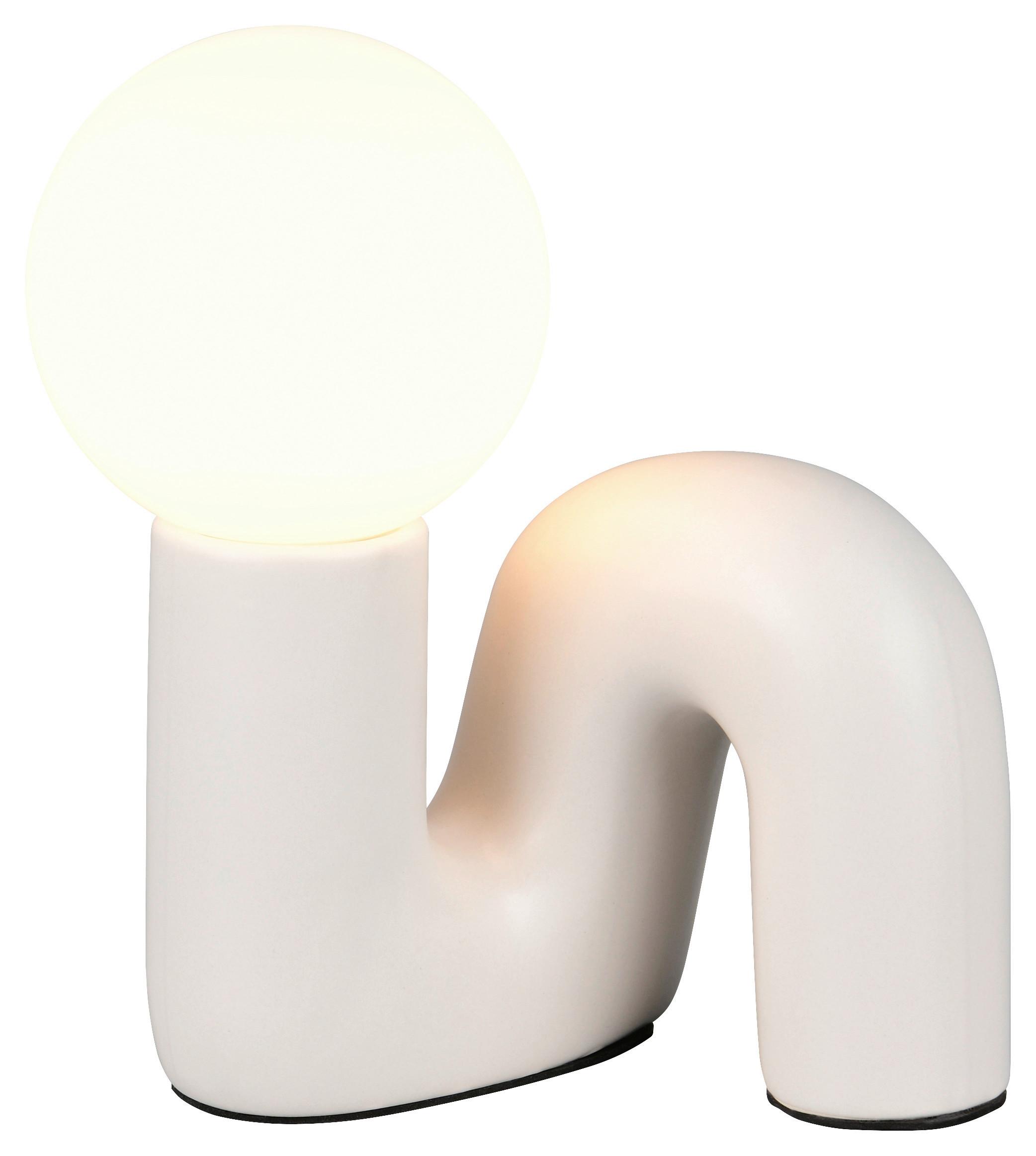 STOLNÍ LAMPA LISA - šedá, Moderní, sklo/keramika (16,5/15/21,5cm) - Mömax