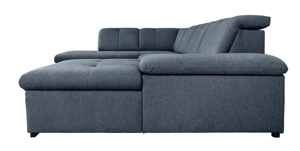 Wohnlandschaft Ramzes Dunkelblau U: 215x328x173 cm - Dunkelblau/Grau, Design, Textil (215/328/173cm) - MID.YOU