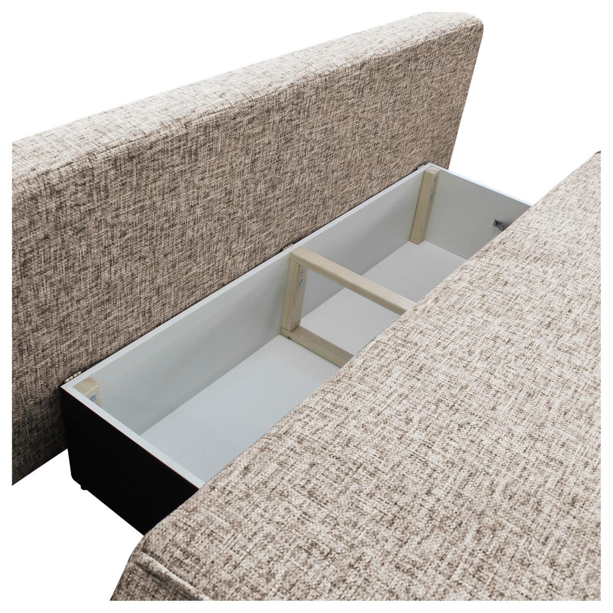 Schlafsofa Paros Hellbraun B: 214 Cm - Hellbraun/Beige, Design, Textil (214/96/105cm) - MID.YOU