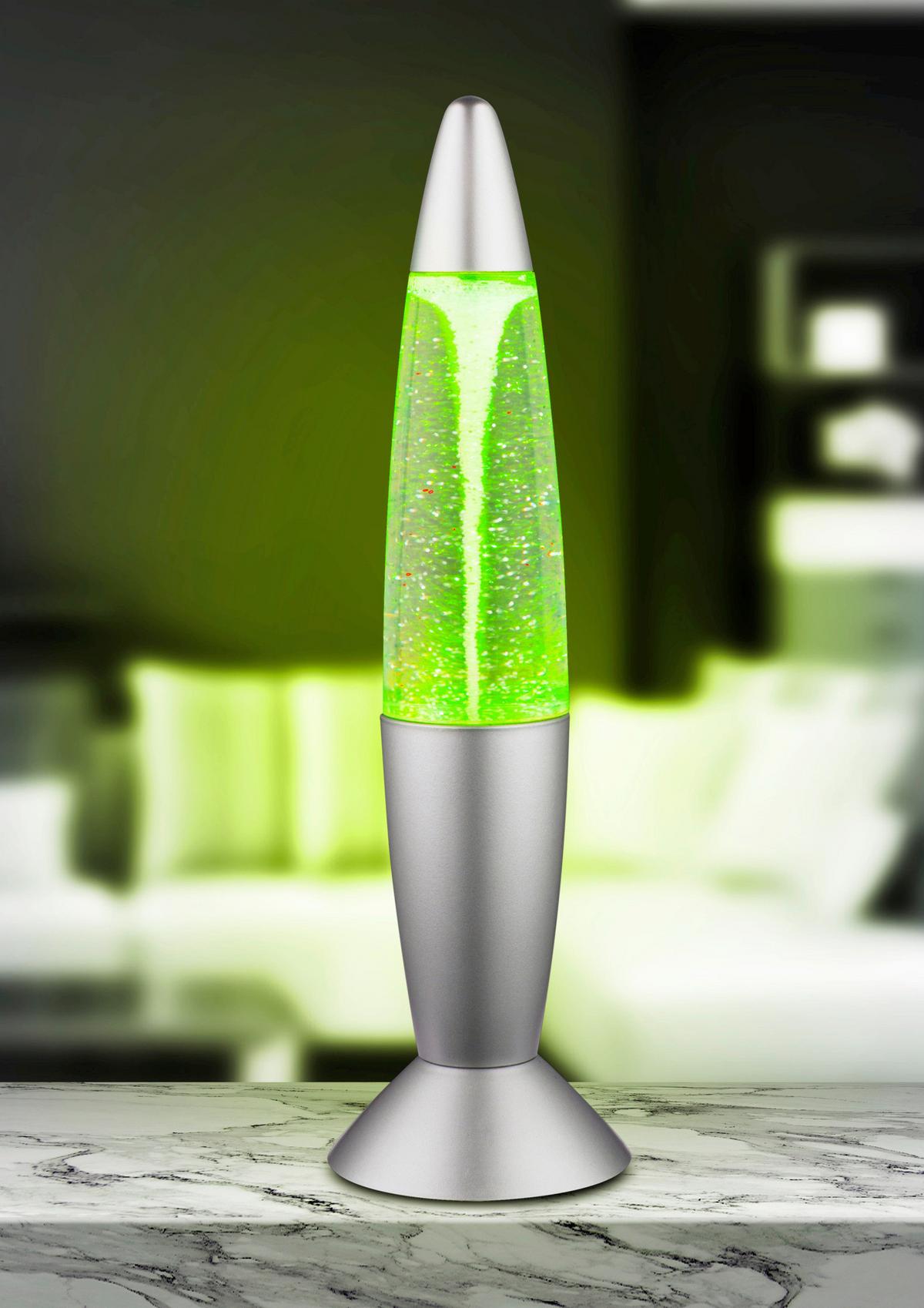 Tischlampe Magma Silberfarben Farbwechsler - Klar/Silberfarben, LIFESTYLE, Kunststoff (10/35,5cm) - Globo
