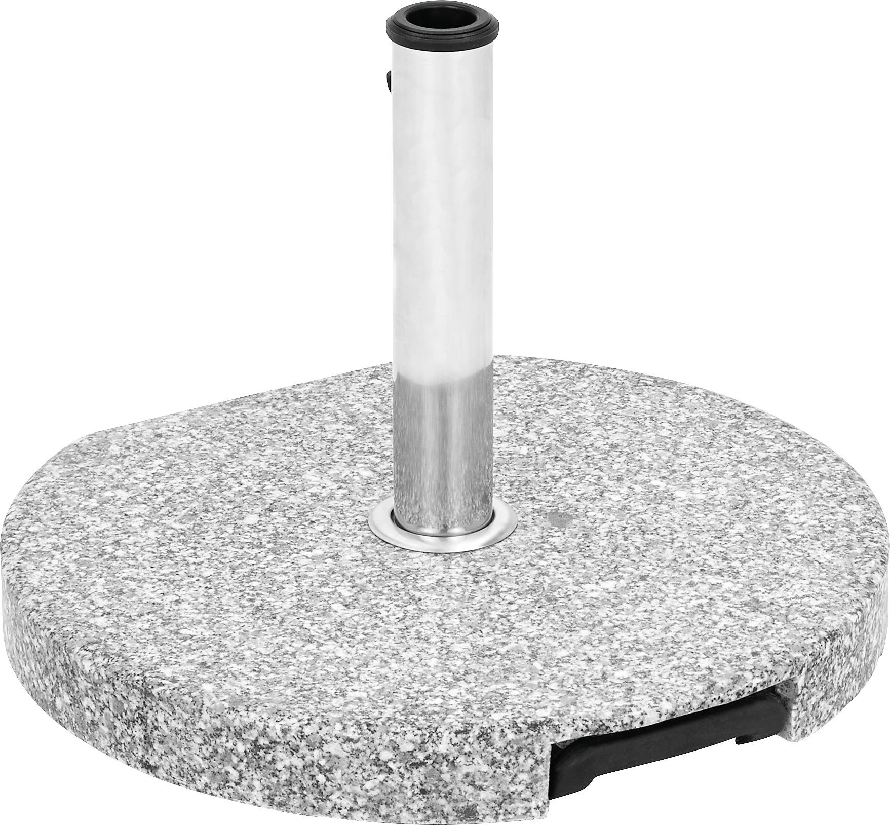 Stojan Na Slunečník Lorenz - šedá, Moderní, kov/kámen (45/45/6,5cm) - Modern Living