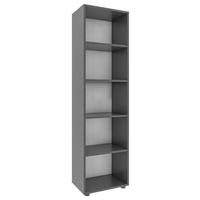 Regál Ulas š: 49 cm, antracitový - černá/antracitová, Moderní, kompozitní dřevo/plast (49/178/32cm) - MID.YOU