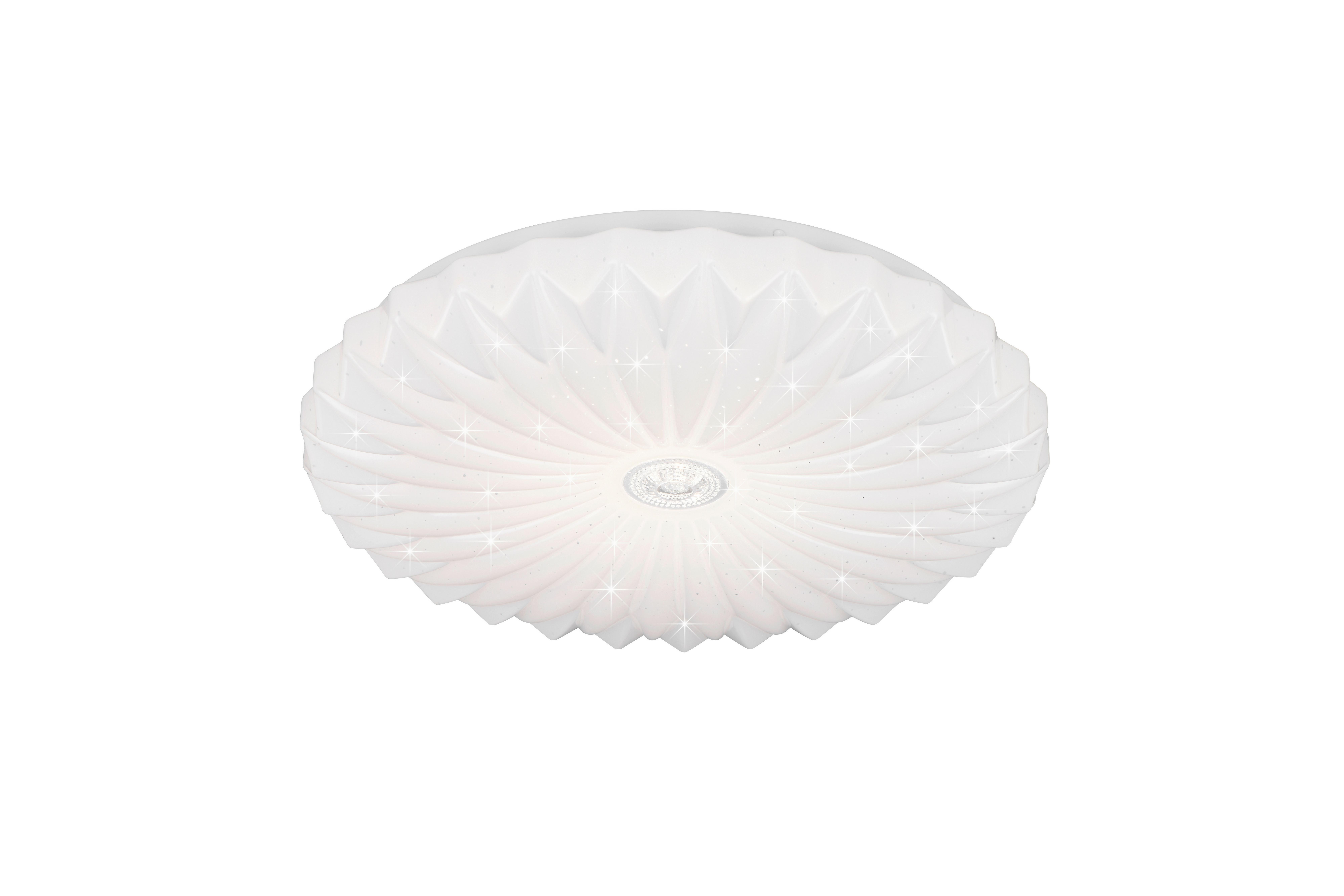 LED-Deckenleuchte Ataris Weiß D: 38 cm - Weiß, Trend, Kunststoff (38/7cm)