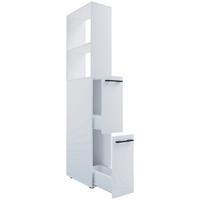 Hochschrank Sadilo XL - Anthrazit/Weiß, MODERN, Holzwerkstoff (25/183/50cm) - MID.YOU