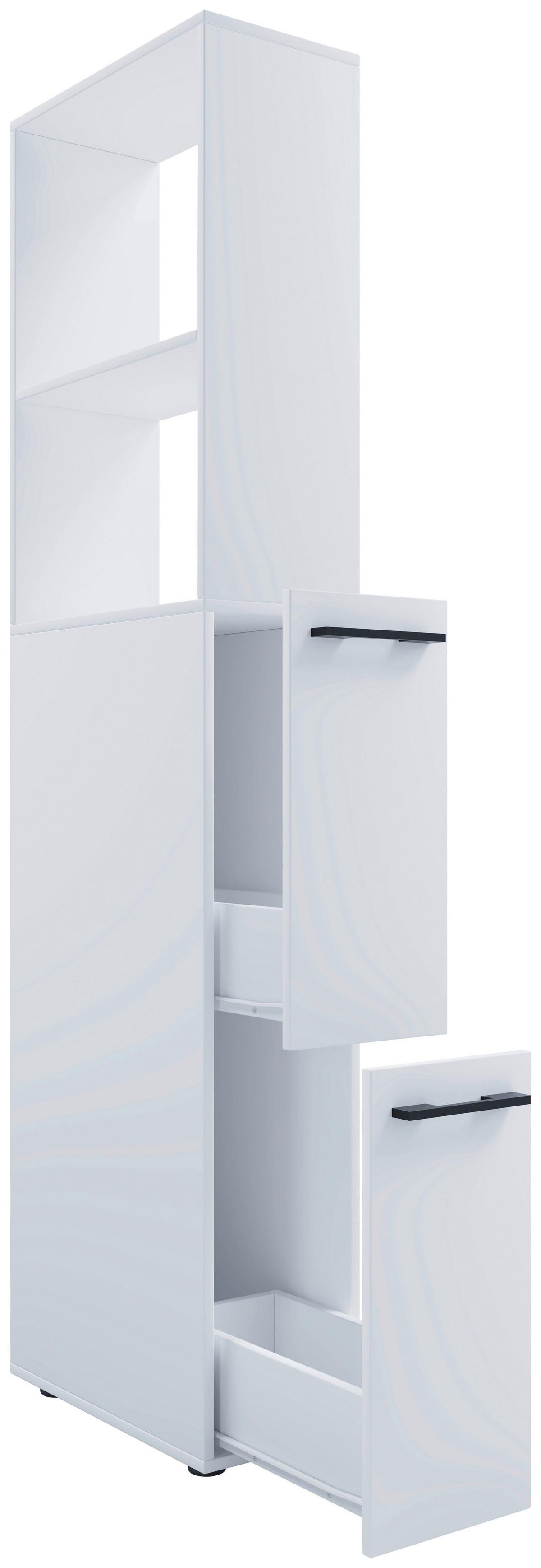 Hochschrank Sadilo XL - Anthrazit/Weiß, MODERN, Holzwerkstoff (25/183/50cm) - MID.YOU