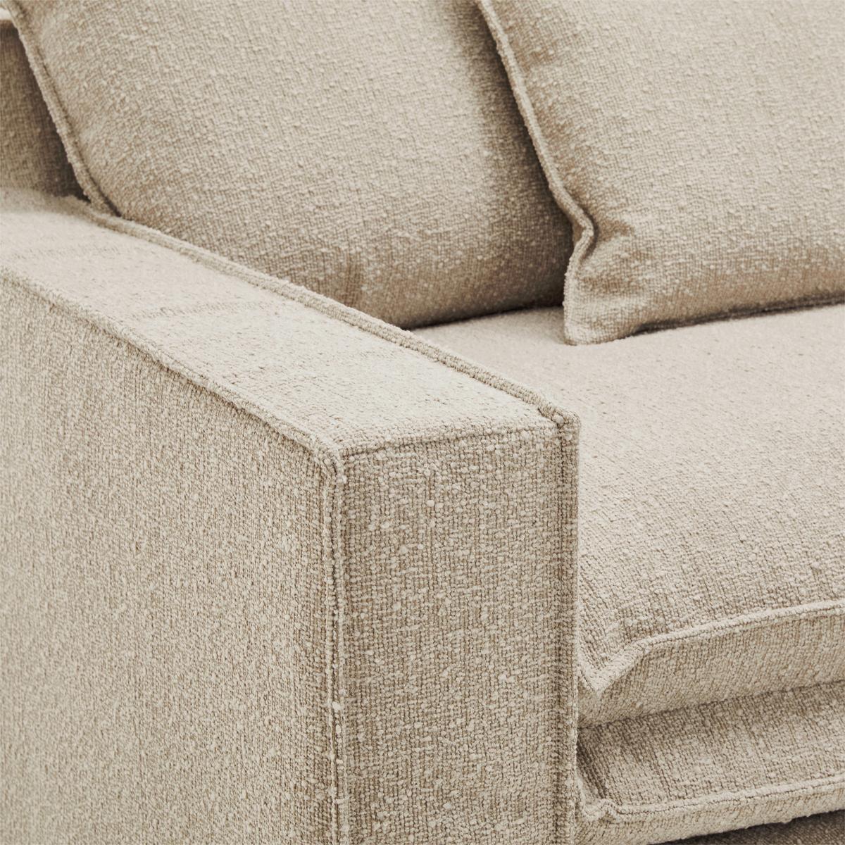 Sessel Aurora - Beige/Schwarz, Trend, Textil (129/92/105cm) - Livetastic