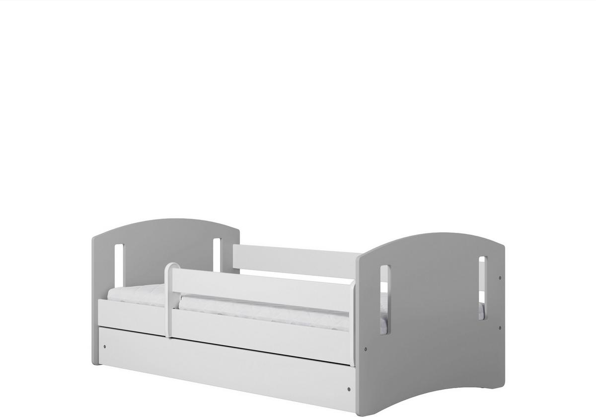 KINDER-/JUNIORBETT Classic Grau/Weiß 80x180cm - Birkefarben/Weiß, MODERN, Holz/Holzwerkstoff (80/180cm) - MID.YOU