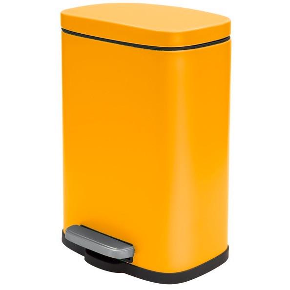 Treteimer Akira 5l Currygelb Metall LxBxH: 21,4x17,6x30 cm - Currygelb/Schwarz, Basics, Kunststoff/Metall (21,4/17,6/30cm)