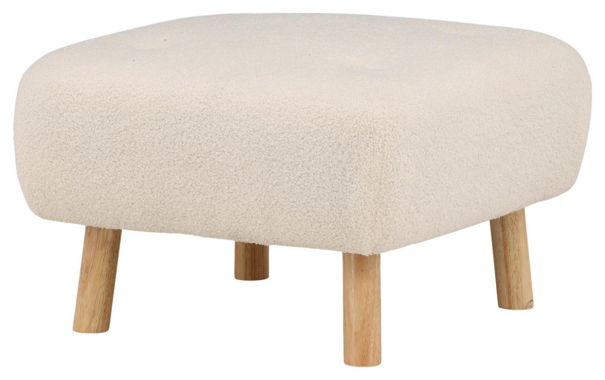 Hocker Salina - Weiß, Design, Holz/Kunststoff (60/28/60cm) - Livetastic