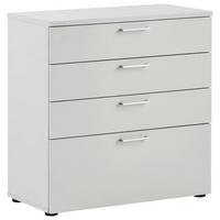 Kommode B: 80,2 Cm Serie 1500, Hellgrau - Hellgrau/Schwarz, KONVENTIONELL, Holzwerkstoff (80,2/84,2/41cm) - MID.YOU