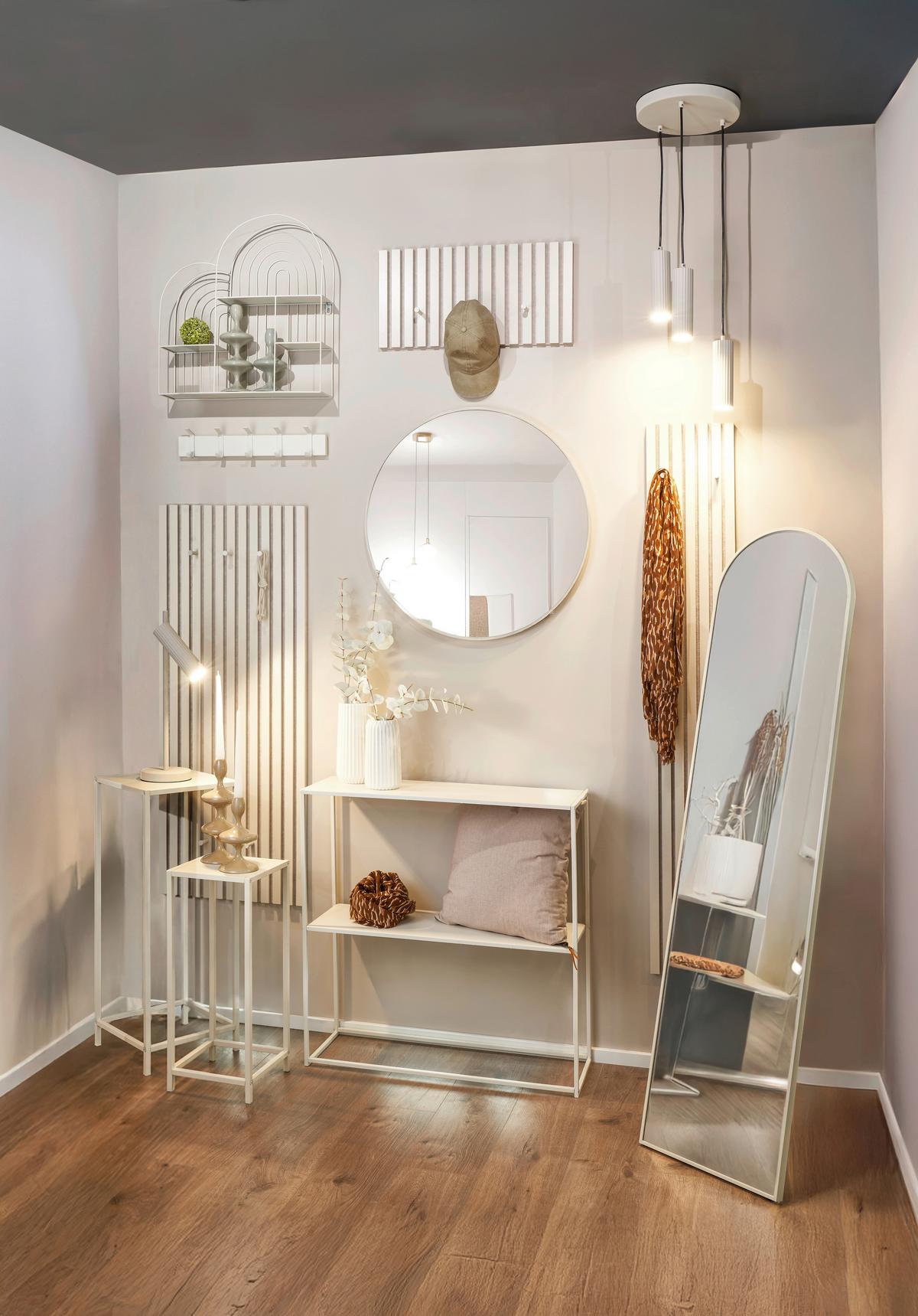 Nástenný regál Ivy, š: 54 cm - piesková, Modern, kov (54/55/11cm) - Mömax