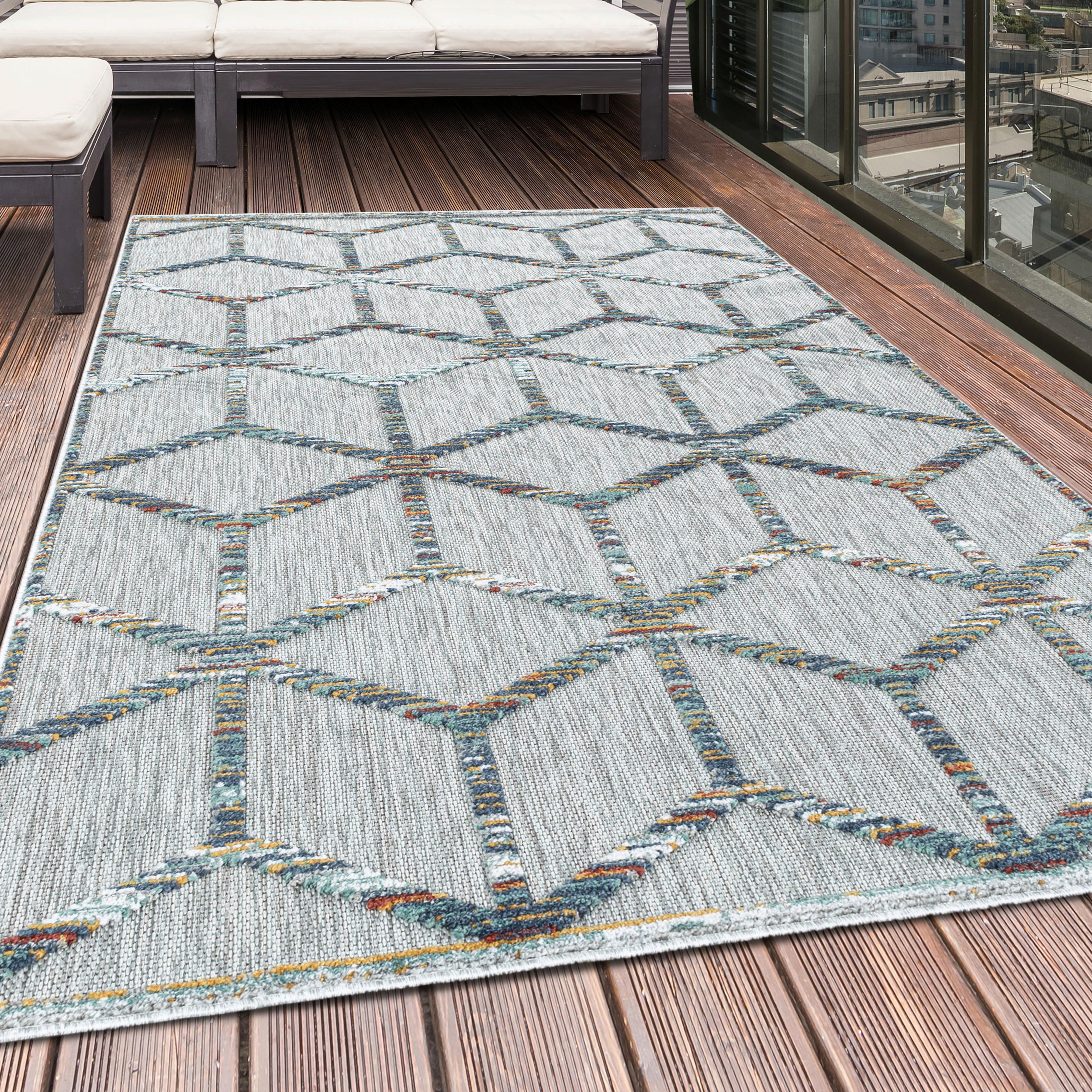 Flachwebteppich Bahama - Multicolor, Design, Textil (140/200cm) - Novel