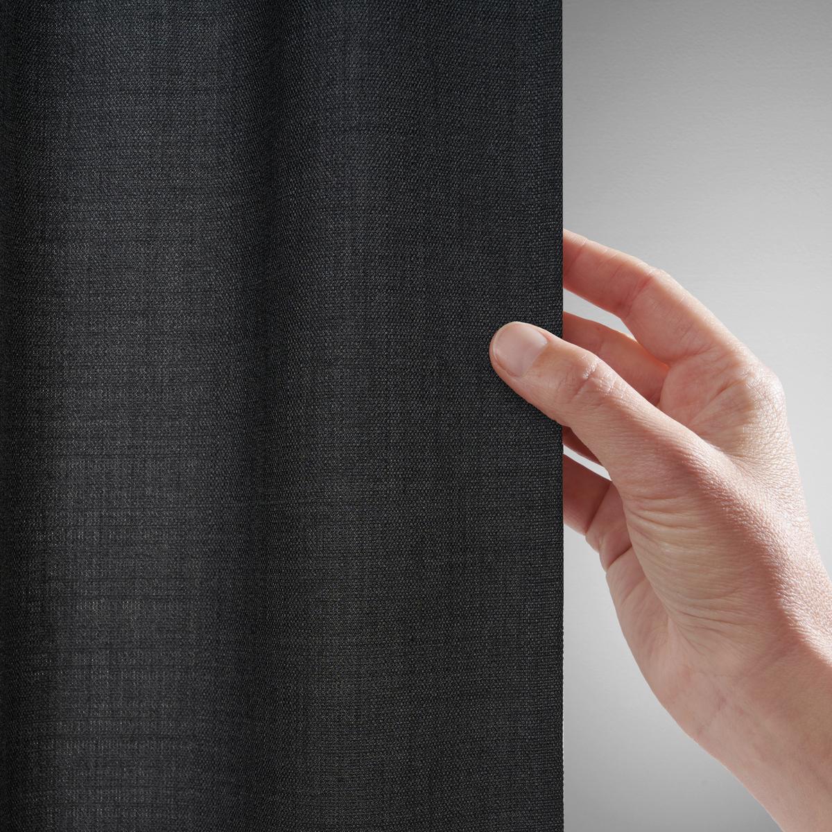 HOTOVÝ ZÁVĚS LEO, 135/255cm, černá - černá, textil (135/255cm) - Premium Living