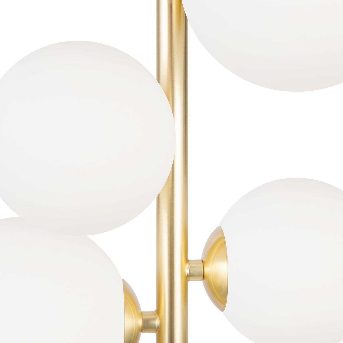 Pendelleuchte Dallas - Goldfarben/Weiß, Trend, Glas/Metall (29/170cm) - MAYTONI