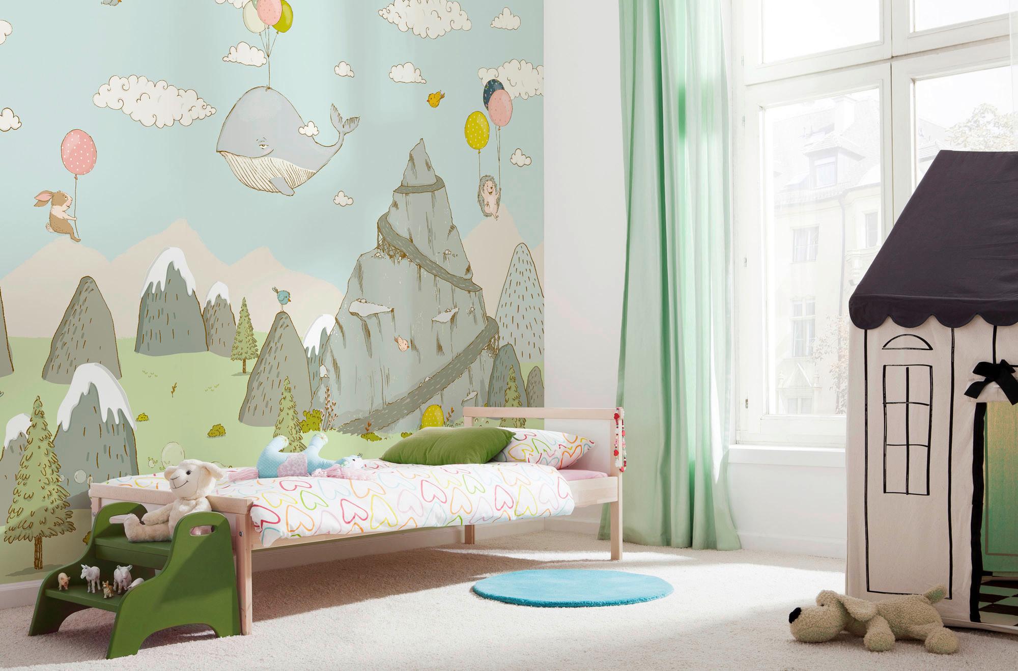 Fototapete Mountain Traveler - Multicolor, Trend, Papier (400/280cm)