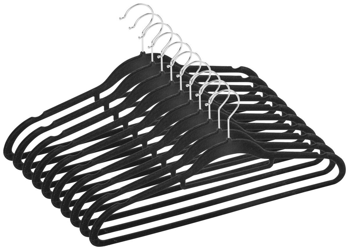 Vállfa Szett Lotte 10 Db/szett - fekete/rózsaszín, műanyag/fém (45/23,5/0,5cm) - Homezone