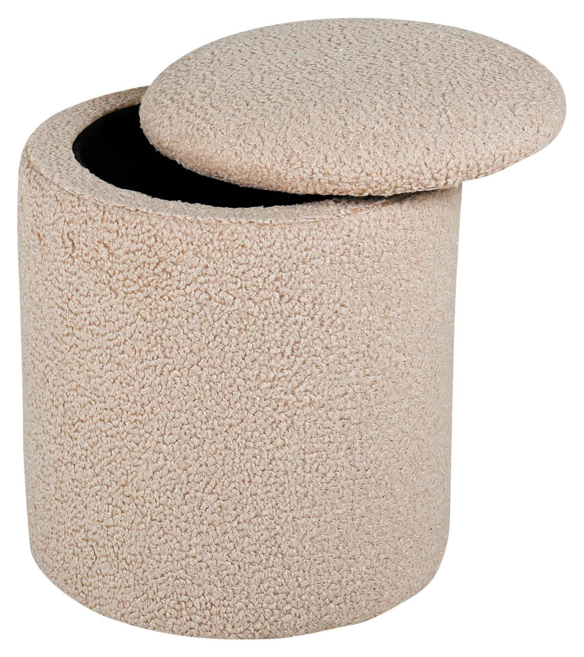Pouf Limpen - Beige, Design, Textil (32/40/32cm) - Livetastic