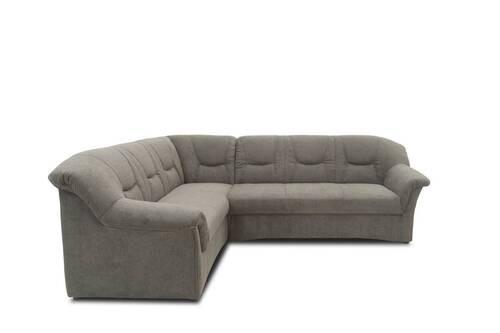 Ecksofa Sarafina Greige Mikrofaser - Greige/Schwarz, KONVENTIONELL, Textil (190/240cm) - MID.YOU