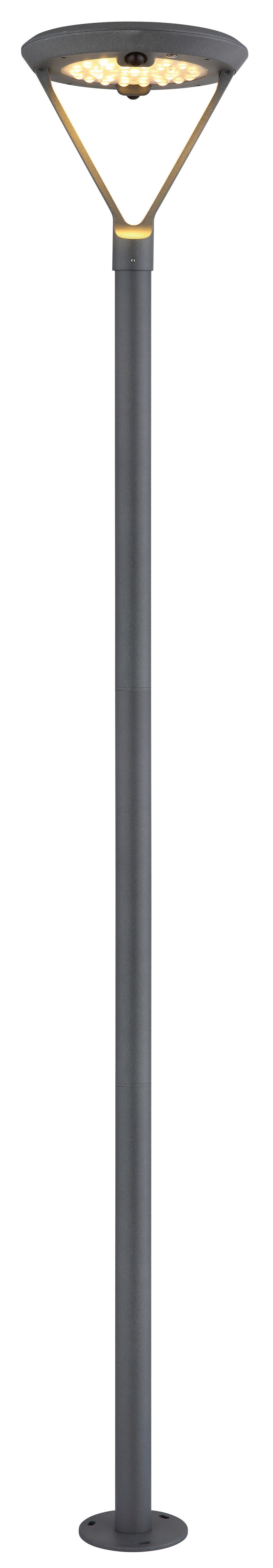 Solarleuchte 2150lm, 3000k - Klar/Silberfarben, Design, Glas/Kunststoff (31/204,7cm) - Globo