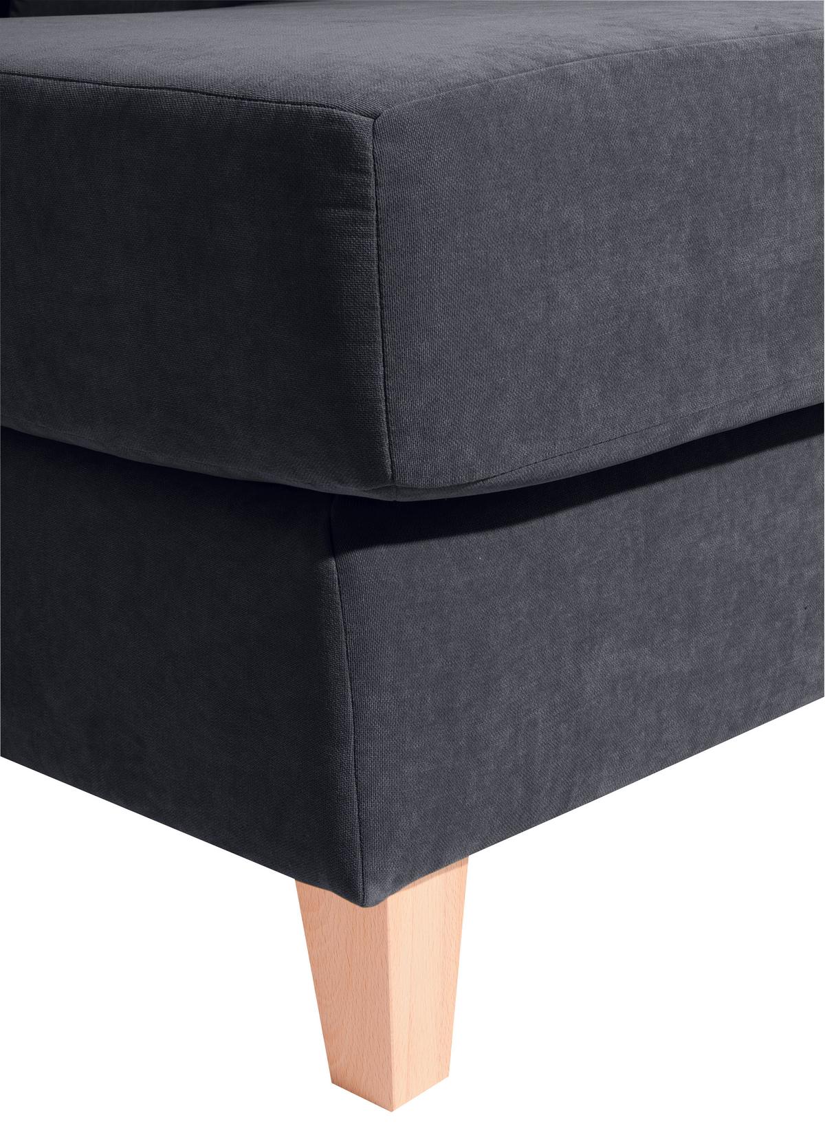 Big Sessel Mit Armlehnen Judith Velours Anthrazit - Anthrazit/Naturfarben, MODERN, Textil (136/107/142cm) - Max Winzer
