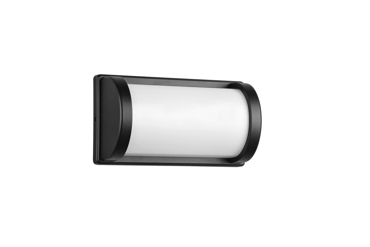 AUßENWANDLEUCHTE 10W, Schwarz, Weiß - Schwarz/Weiß, Design, Kunststoff/Metall (26,5/14,5/10cm)