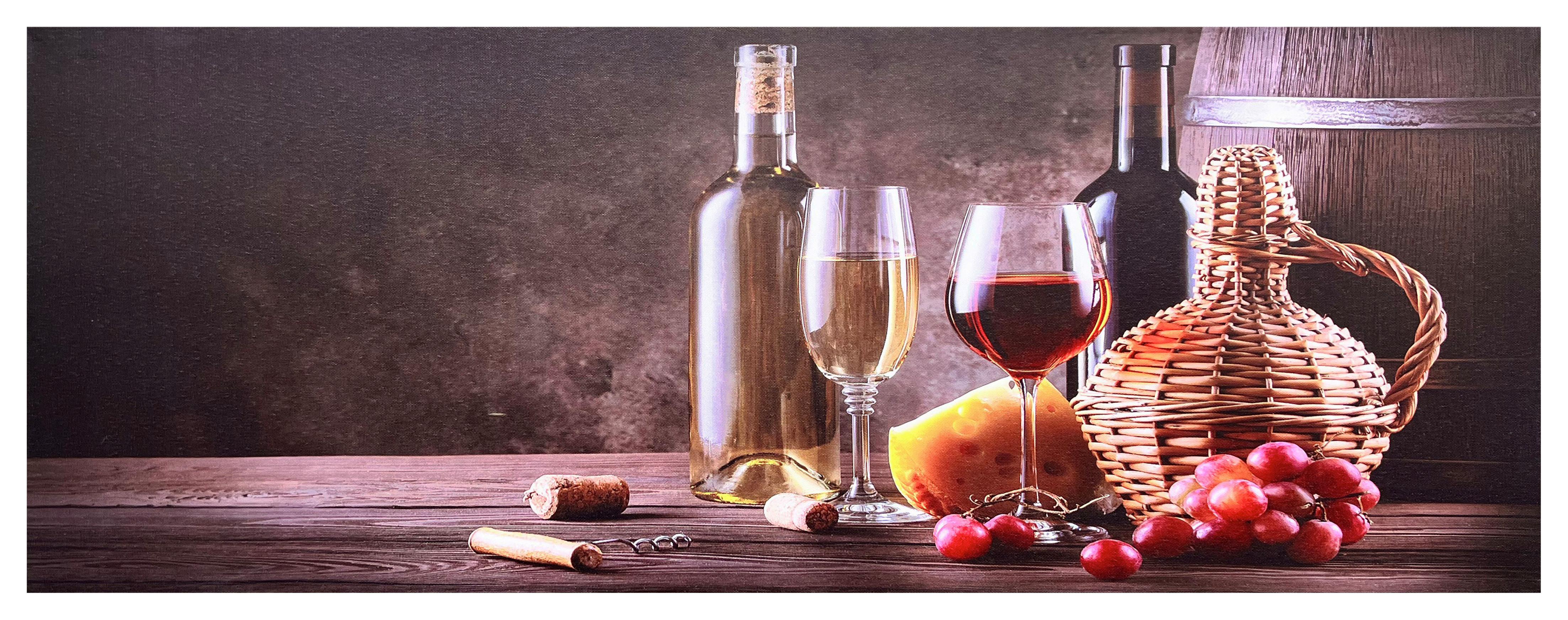 Leinwandbild Elisabeth - Multicolor/Naturfarben, KONVENTIONELL, Holz/Textil (80/30/1,8cm) - James Wood