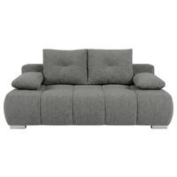 Boxspringová pohovka BUBBLE, tmavosivá - čierna/chrómová, Trend, kompozitné drevo/textil (206/90/105cm) - Luca Bessoni