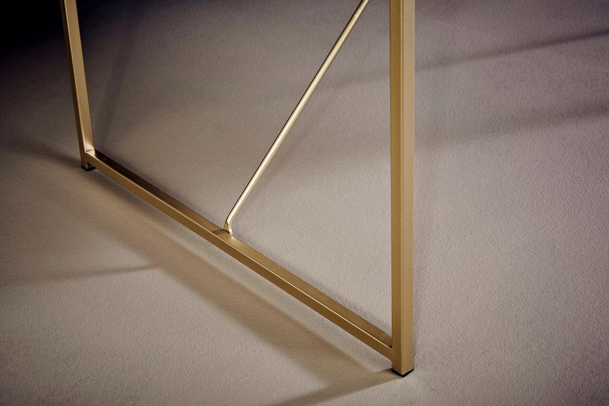 Konsolentisch Glam Console Goldfarben/Weiß B: 30 cm - Goldfarben/Weiß, KONVENTIONELL, Holzwerkstoff/Metall (111/30/76cm) - Livetastic