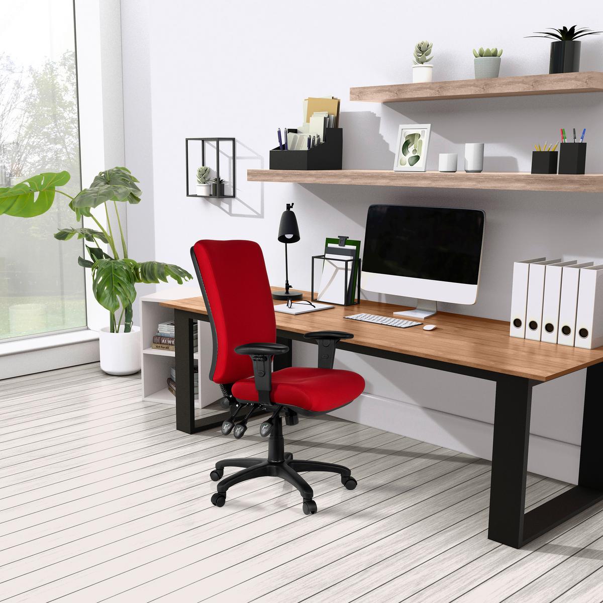 Bürostuhl Zenit High Rot bis 120 kg - Rot, Basics, Kunststoff/Textil (56/130/45cm) - MID.YOU