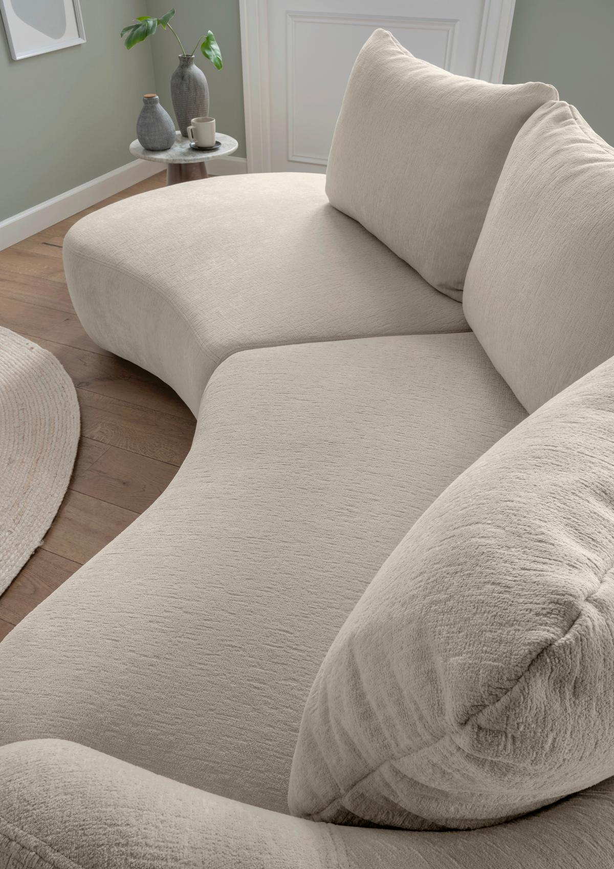 Ecksofa Doppo, Taupe S: 250x139 cm - Taupe/Schwarz, MODERN, Textil (250/139cm) - Livetastic