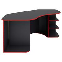 Eckschreibtisch Mit Stauraum B: 85 H: 76 Cm Thanatos - Anthrazit/Rot, MODERN, Holzwerkstoff (198,2/85/76cm) - MID.YOU