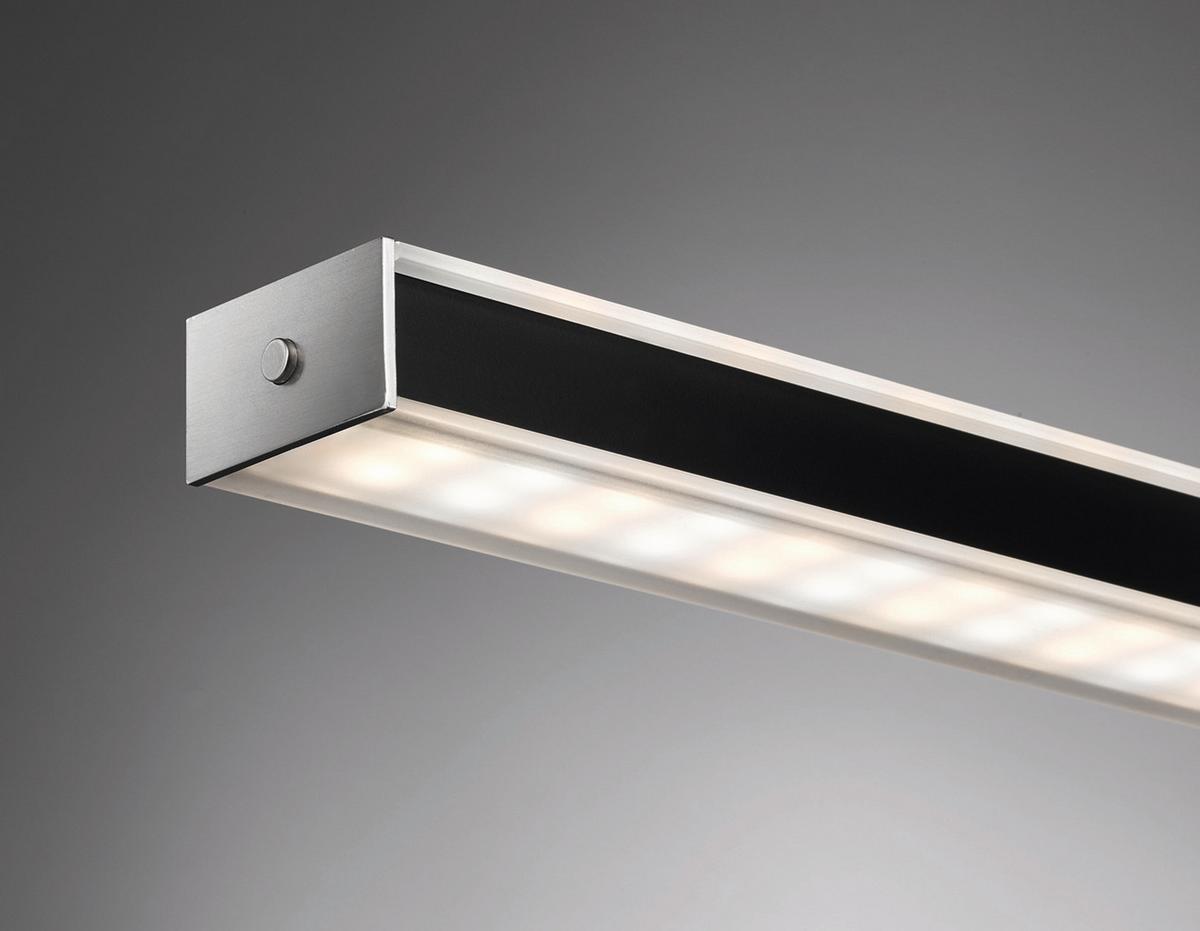 Led-hängeleuchte 60538 - Schwarz/Nickelfarben, Design, Metall (115/7/90cm) - Fischer & Honsel