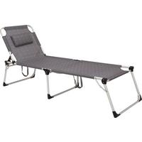 Sonnenliege Lucca Aluminium, Textillehne verstellbar - Grau, MODERN, Textil/Metall (227qm) - Greemotion