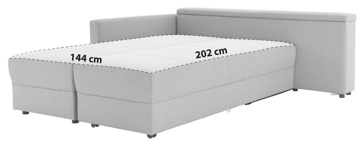 Ecksofa Looks Iii - Hellgrau/Schwarz, Design, Textil (287/229cm) - LOOKS by W.Joop