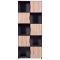 Regal Pepeto 5t - Anthrazit/Eiche Artisan, Design, Holzwerkstoff (77/185/30cm) - Livetastic